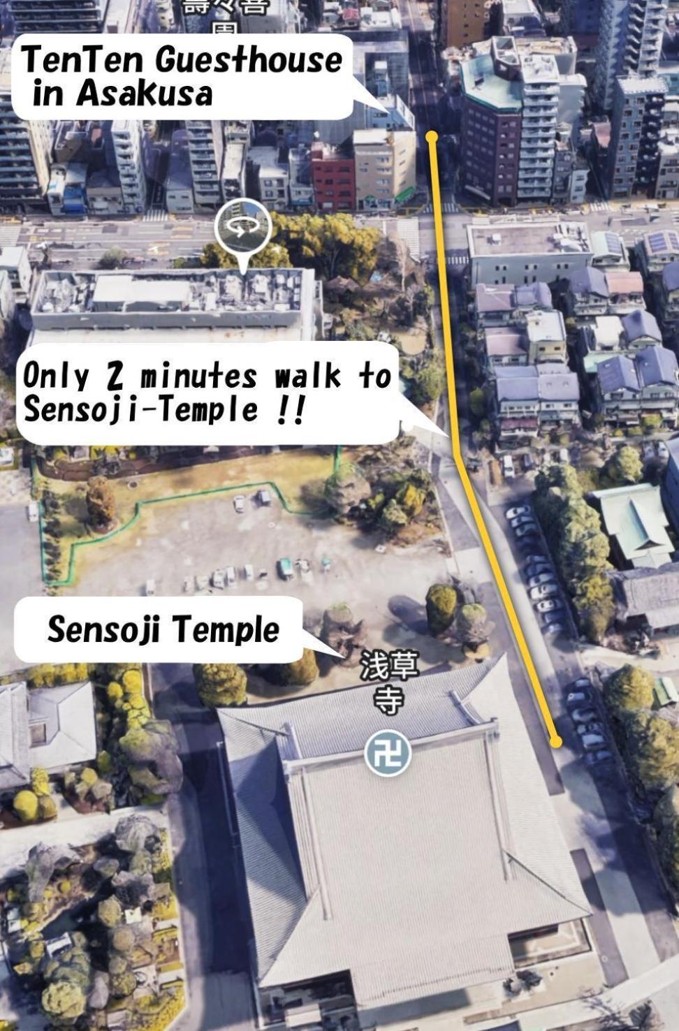 Tenten Guesthouse In Asakusa Tokió Kültér fotó